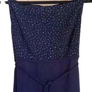 Empire Waist Cocktail Dress | David Warren New York Petites | Midnight Blue | SP